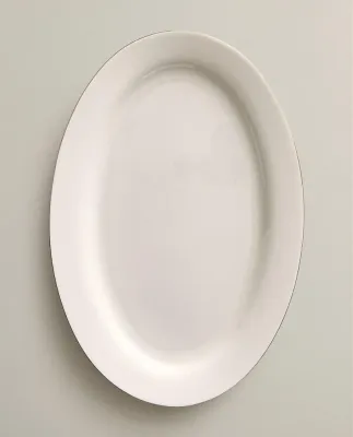 Zara Home блюдо сервировочное из костяного фарфора, цвет золотой, 35 см