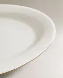 Zara Home блюдо сервировочное из костяного фарфора, цвет золотой, 35 см — фото 7