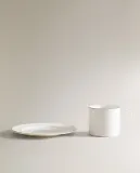 Zara Home чайная пара из костяного фарфора, цвет золотой, 16 см — фото 3