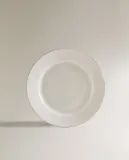 Zara Home тарелка десертная из костяного фарфора, цвет золотой, 20 см — фото 5