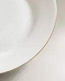 Zara Home тарелка десертная из костяного фарфора, цвет золотой, 20 см — фото 6