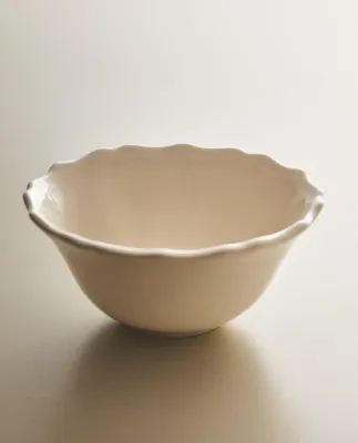 Zara Home миска из фаянса, цвет бежевый, 14 см