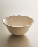 Zara Home миска из фаянса, цвет бежевый, 14 см — фото 1