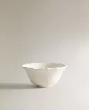 Zara Home миска из фаянса, цвет бежевый, 14 см — фото 3