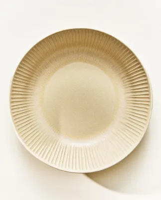 Zara Home тарелка глубокая из каменной керамики, цвет бежевый, 26 см