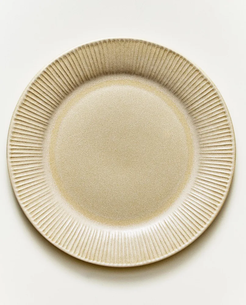 Zara Home тарелка обеденная из каменной керамики, цвет бежевый, 26 см