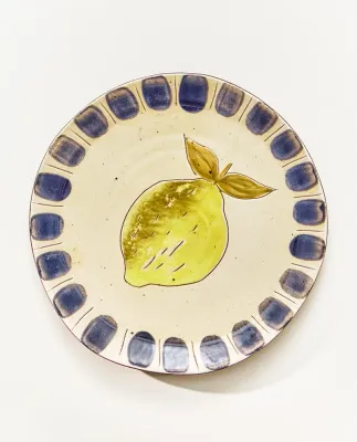 Zara Home тарелка десертная из фаянса, цвет зелёный, 21.5 см