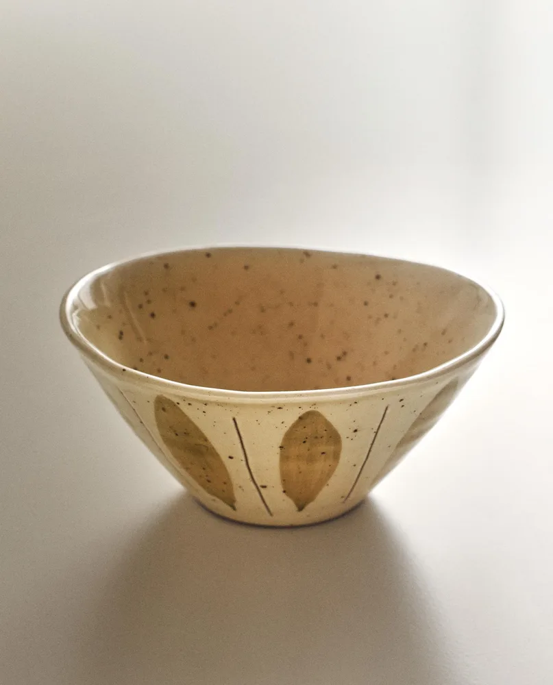 Zara Home миска из фаянса, цвет зелёный, 17.5 см