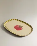 Zara Home блюдо сервировочное из фаянса, цвет бордовый, 41 см — фото 4