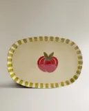 Zara Home блюдо сервировочное из фаянса, цвет бордовый, 41 см — фото 6