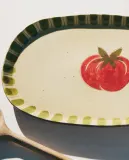 Zara Home блюдо сервировочное из фаянса, цвет бордовый, 41 см — фото 7