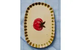 Zara Home блюдо сервировочное из фаянса, цвет бордовый, 41 см — фото 8