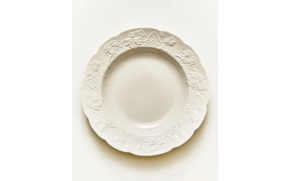 Zara Home тарелка глубокая из фарфора, цвет кремовый, 22.5 см