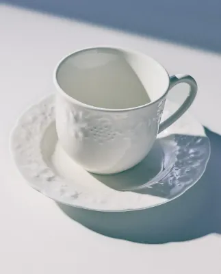 Zara Home чайная пара из фарфора, цвет кремовый, 11 см