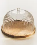 Zara Home тарелка из боросиликатного стекла, цвет прозрачный, 22 см — фото 1