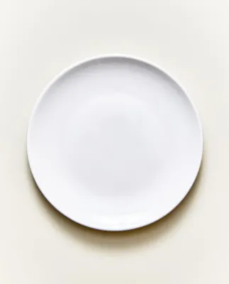 Zara Home тарелка десертная из каменной керамики, цвет белый, 19.3 см