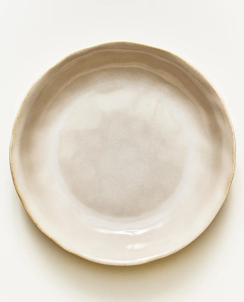 Zara Home тарелка глубокая из каменной керамики, цвет кремовый, 23 см