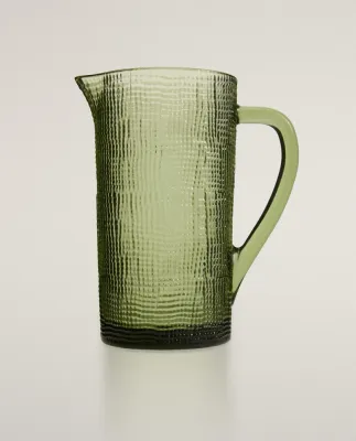 Zara Home кувшин из стекла, цвет зелёный, 20 см