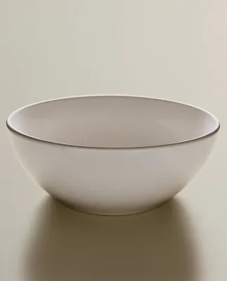 Zara Home блюдо сервировочное из каменной керамики, цвет белый, 23.5 см