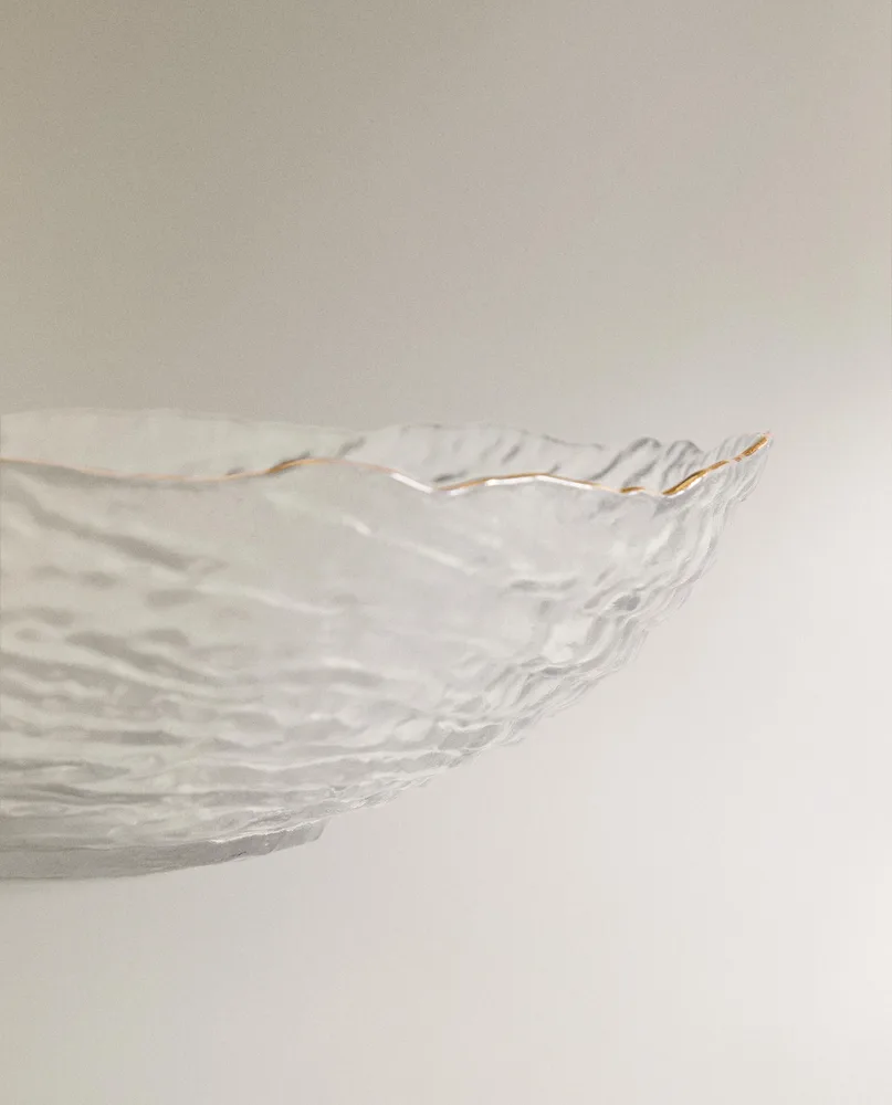 Zara Home блюдо сервировочное из стекла, цвет золотой, 25 см
