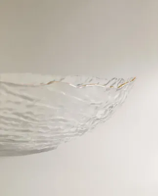 Zara Home блюдо сервировочное из стекла, цвет золотой, 25 см