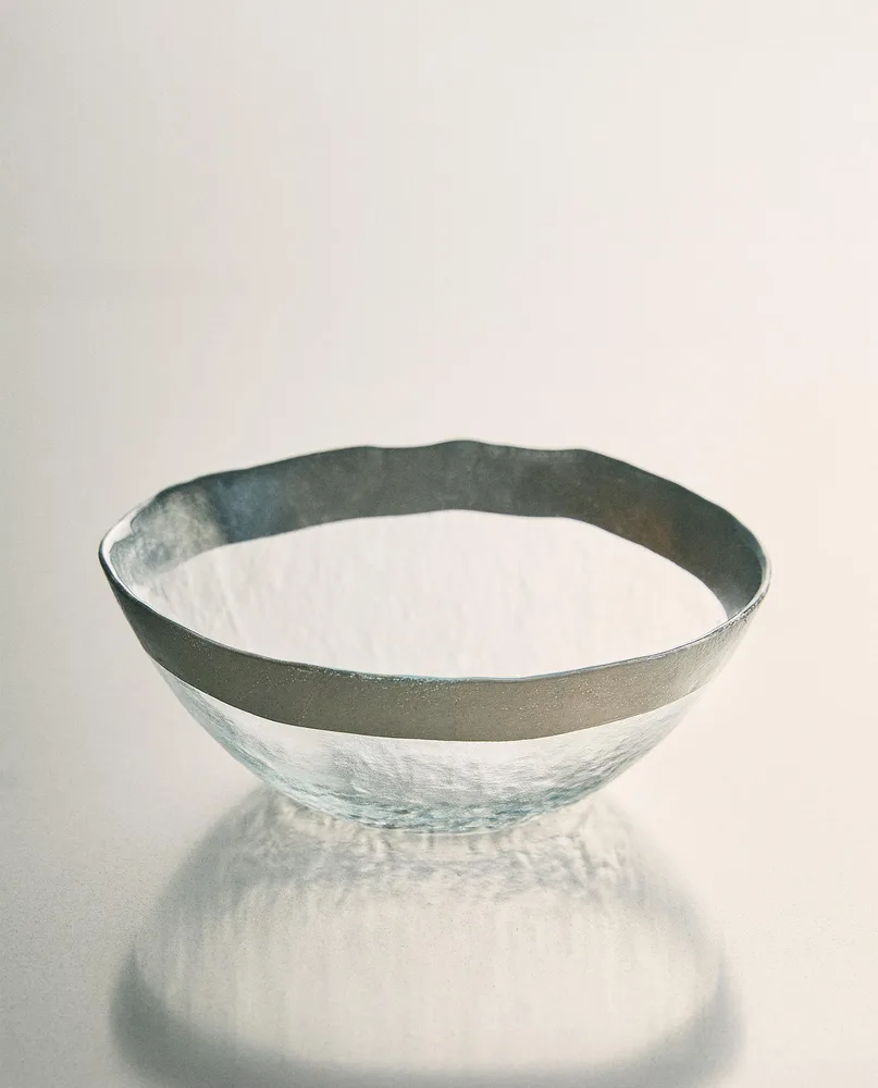 Zara Home миска из стекла, цвет серебристый, 14 см