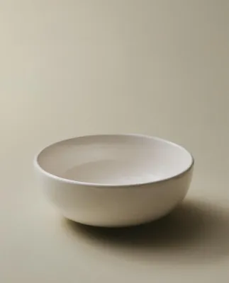 Zara Home миска из каменной керамики, цвет белый, 14.2 см