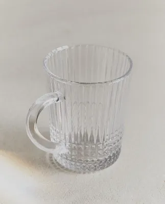 Zara Home чашка из стекла, цвет прозрачный, 12 см