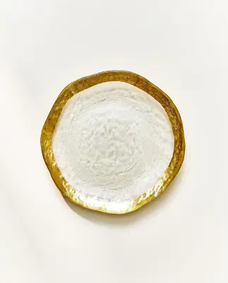 Zara Home тарелка пирожковая из стекла, цвет золотой, 15 см