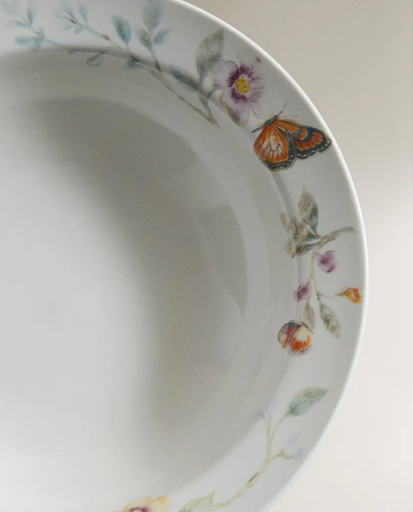 Zara Home тарелка из фарфора, цвет бежевый, 18 см