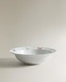 Zara Home тарелка из фарфора, цвет бежевый, 18 см — фото 6