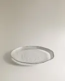 Zara Home тарелка десертная из стекла, цвет серебристый, 21 см — фото 4