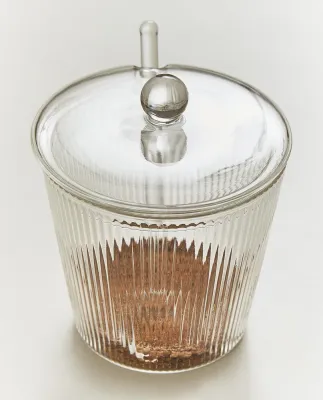 Zara Home сахарница из боросиликатного стекла, цвет прозрачный, 11.5 см