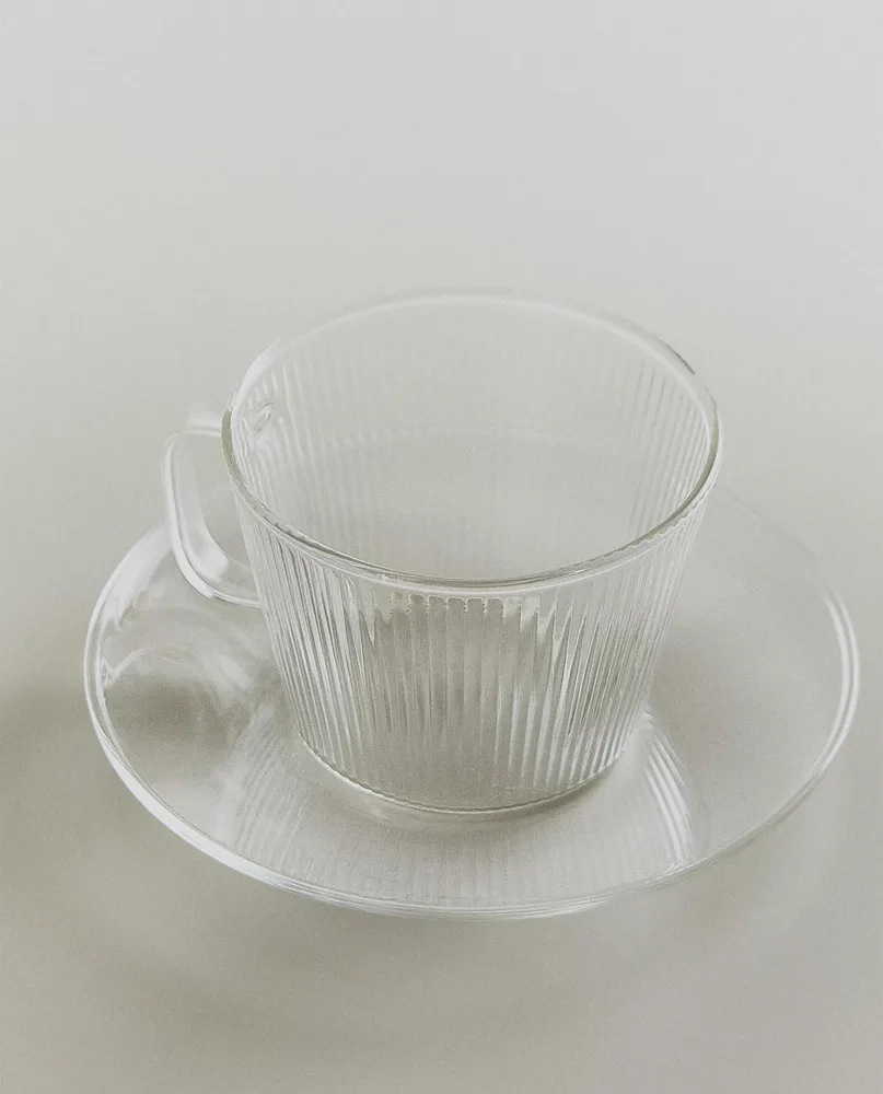 Zara Home чайная пара из боросиликатного стекла, цвет прозрачный, 15.5 см