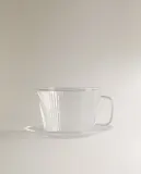Zara Home чайная пара из боросиликатного стекла, цвет прозрачный, 15.5 см — фото 4