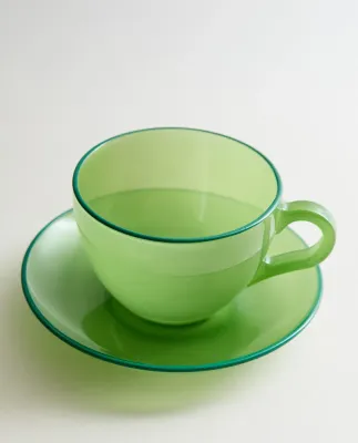 Zara Home чайная пара из стекла, цвет зелёный, 13 см