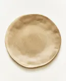Zara Home тарелка десертная из каменной керамики, цвет серый, 24 см — фото 1