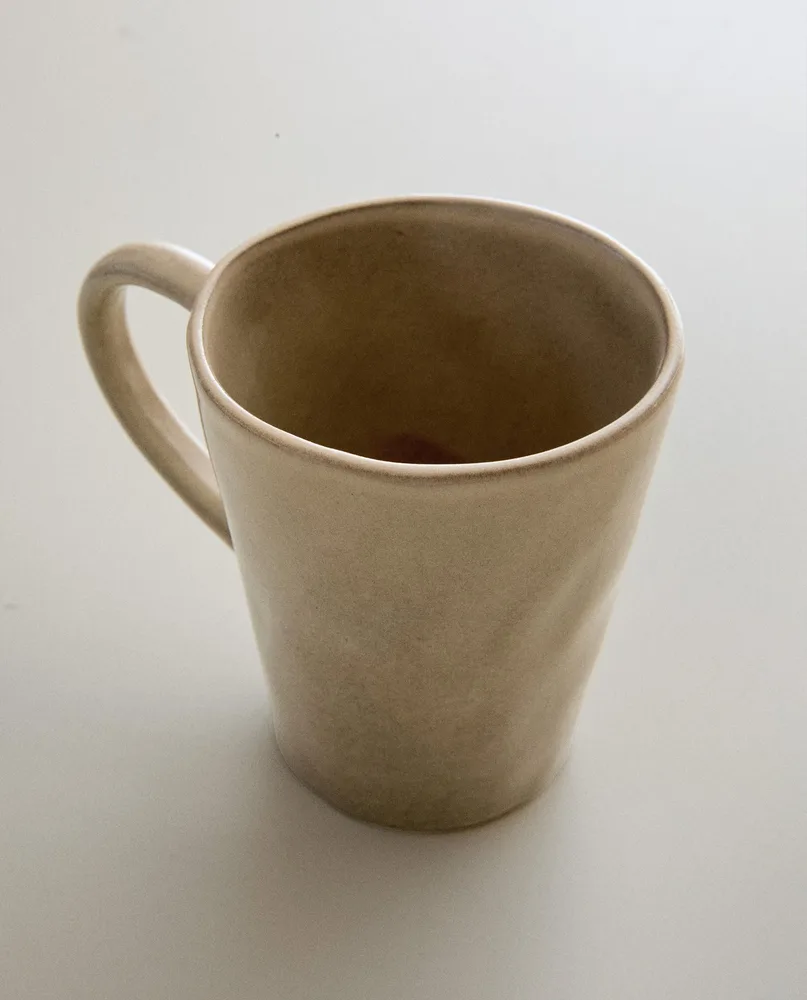 Zara Home чашка из каменной керамики, цвет серый, 13.5 см
