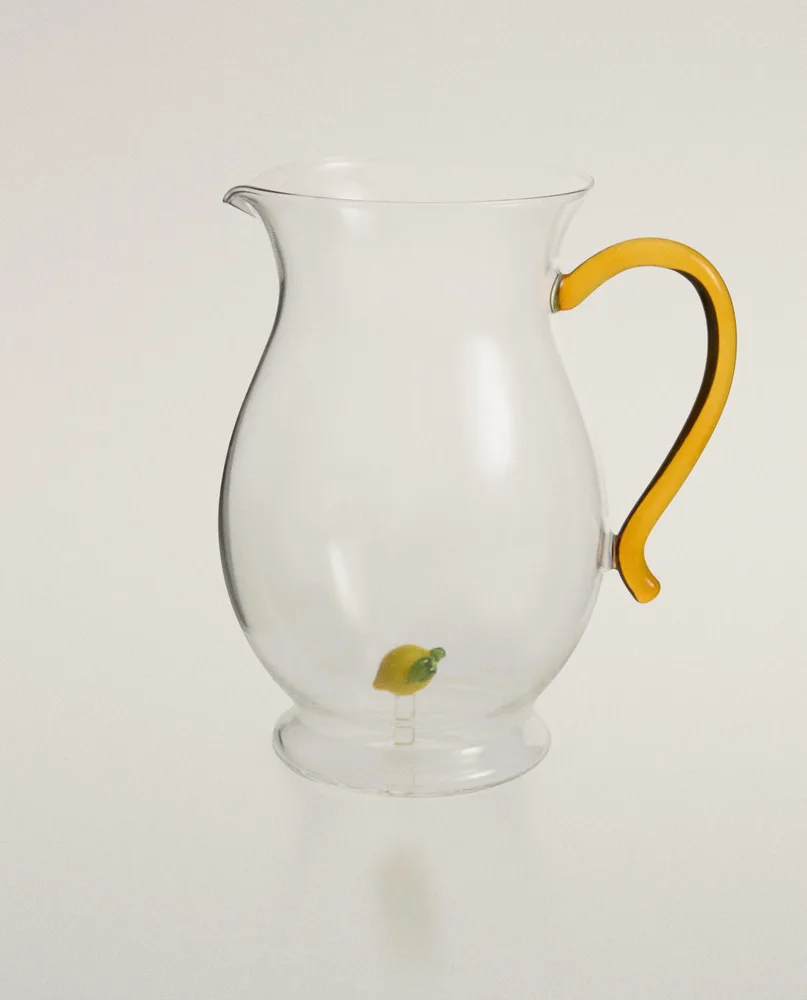 Zara Home кувшин из боросиликатного стекла, цвет жёлтый, 19.5 см