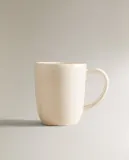 Zara Home чашка из фаянса, цвет бежевый, 13 см — фото 5