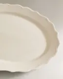 Zara Home блюдо сервировочное из фаянса, цвет бежевый, 40 см — фото 6