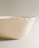 Zara Home блюдо сервировочное из фаянса, цвет бежевый, 24 см — фото 7