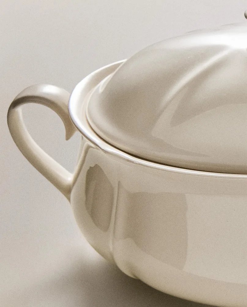 Zara Home блюдо сервировочное из фаянса, цвет бежевый, 35.5 см