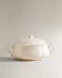 Zara Home блюдо сервировочное из фаянса, цвет бежевый, 35.5 см — фото 2