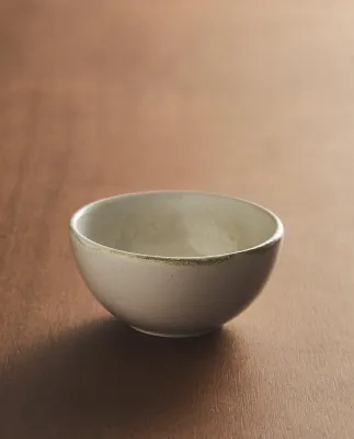 Zara Home миска из каменной керамики, цвет бежевый, 10 см