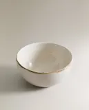 Zara Home миска из каменной керамики, цвет бежевый, 10 см — фото 4