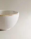Zara Home миска из каменной керамики, цвет бежевый, 10 см — фото 8