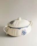Zara Home блюдо сервировочное из фаянса, цвет синий, 35.5 см — фото 8