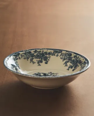 Zara Home миска из фаянса, цвет синий, 18.5 см · 2460/211
