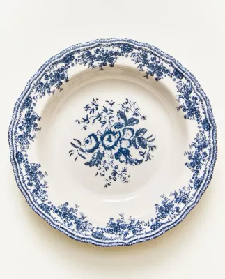 Zara Home тарелка глубокая из фаянса, цвет синий, 23 см · 2460/201